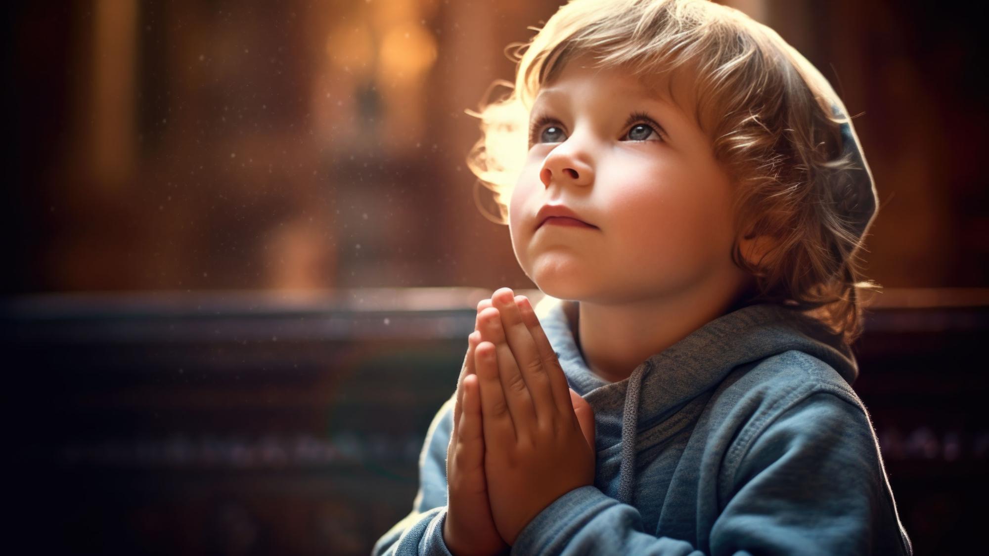 kleiner Junge betet