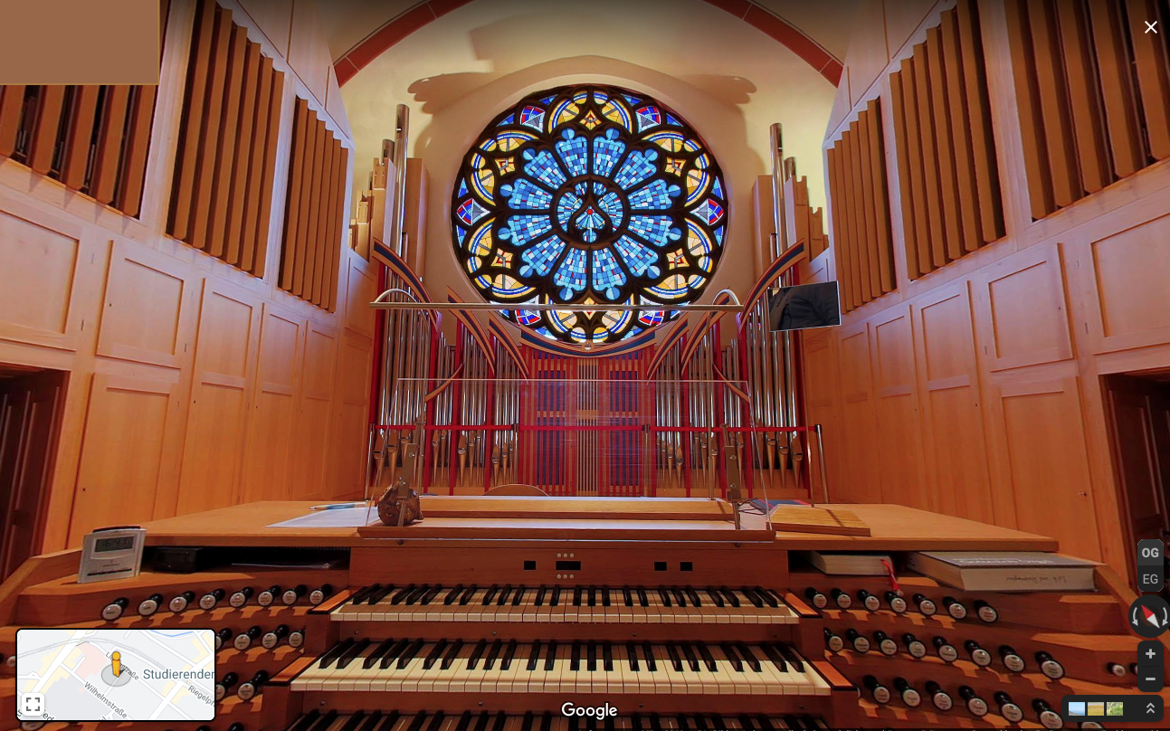 Unsere Eule-Orgel auf der Empore der St. Bonifatiuskirche in Gießen (c) M. Gilles